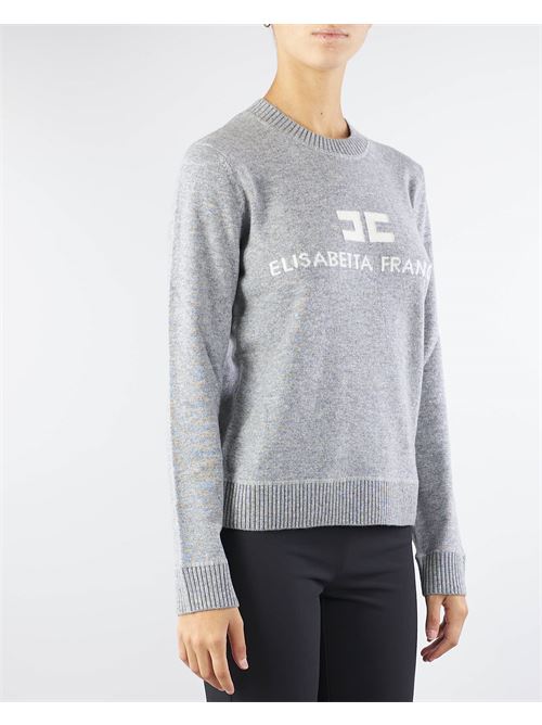 Cashmere blend sweater with logo Elisabetta Franchi ELISABETTA FRANCHI | Sweater | MK64S46E2G41